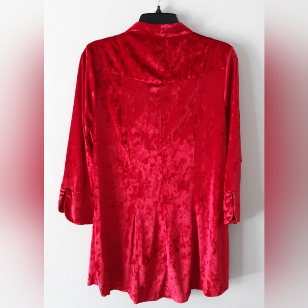 VTG Crushed Velvet Blazer - Picture 5 of 7